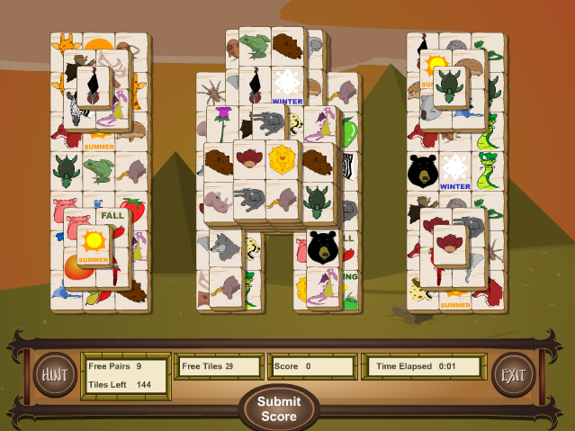 Animal Mahjongg Oyunu - Online ücretsiz oyna