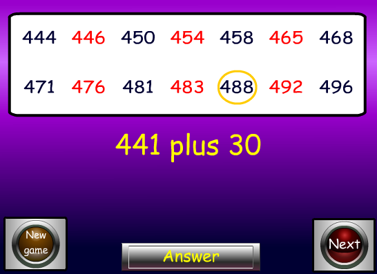 Bingo - Addition Gameplay