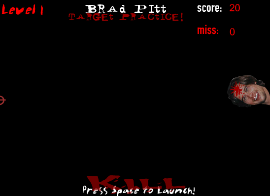 Brad Pitt Target Practice! Gameplay