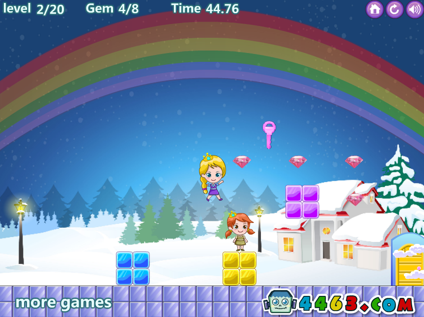 Elsa Anna Rainbow Island Adventure Gameplay