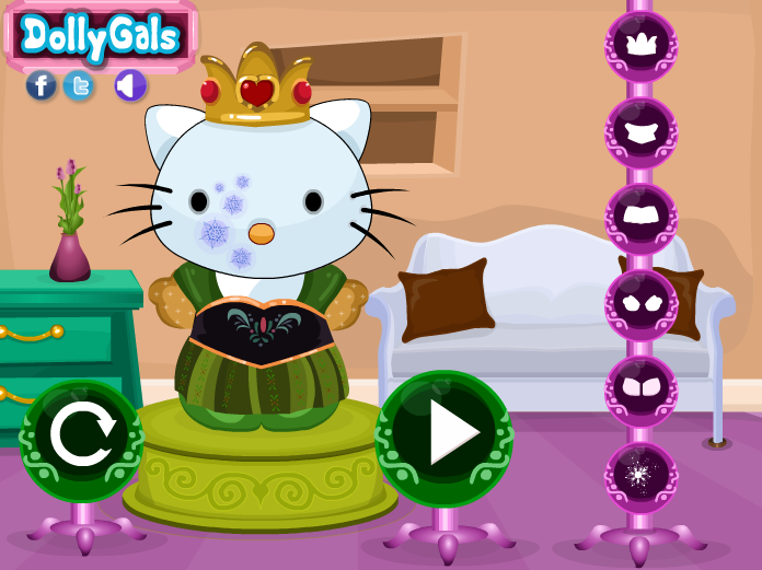 Frozen Hello Kitty Dress Up Gameplay