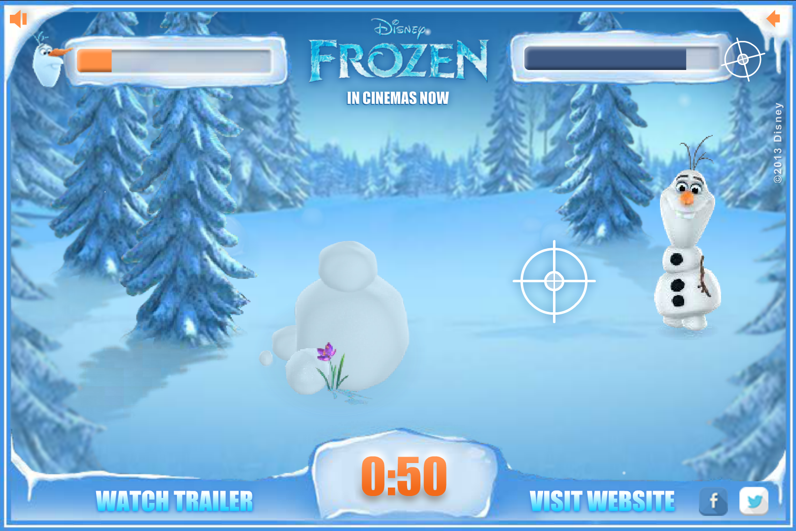 Frozen: Snowball Smackdown_Gameplay