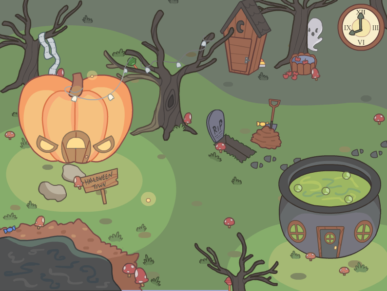Halloween Town - Animated Scene Gameplay