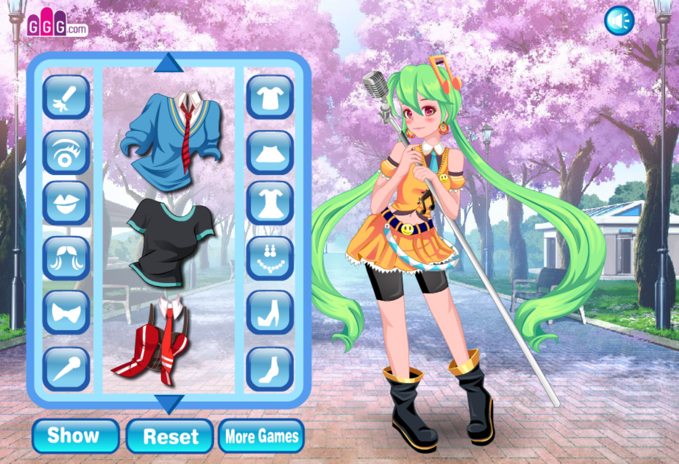 game hatsune miku dress up