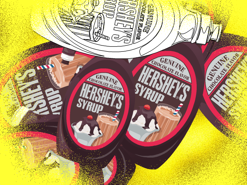 Detailed Hershey's Chocolate Syrup In Cans Abstract in 4K Detailed Hershey's Chocolate Syrup In Cans Abstract in 4K