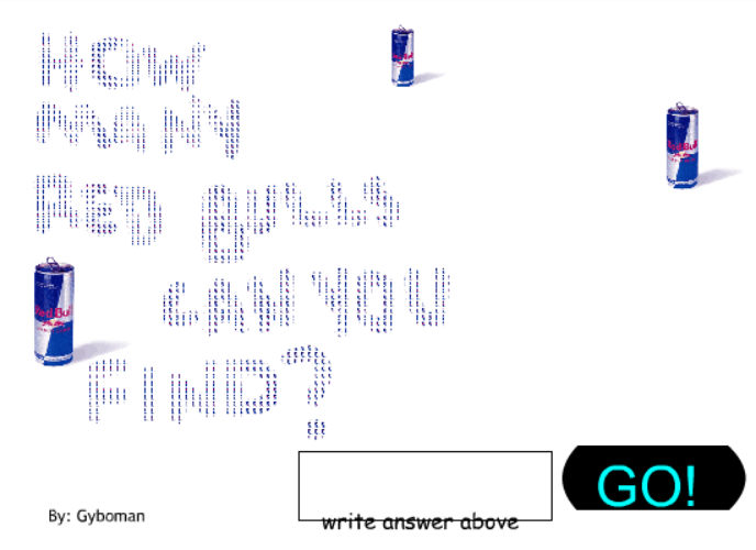 How Many Red Bulls Can You Find? Play Online on Flash Museum 🕹️