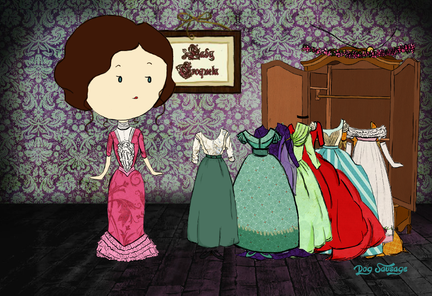 Lady Croqueta la coqueta (Dress-up game) Gameplay