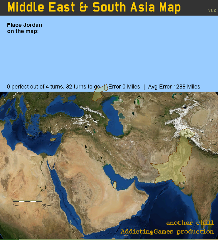 Middle East & South Asia Map Gameplay