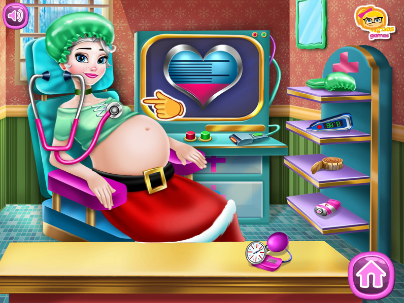 Mrs. Claus Pregnant Check-Up Gameplay