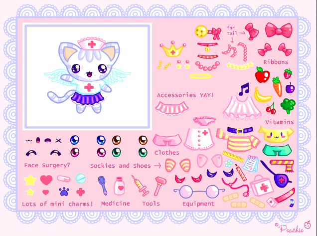 Nurse Kitty-chan Dress Up Game Gameplay
