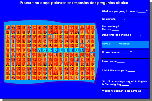 Objetivo Inglês (7º Ano 4º Bim) Gameplay