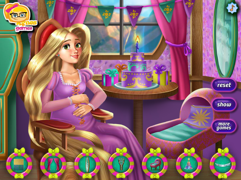 Pregnant Rapunzel Baby Shower Gameplay
