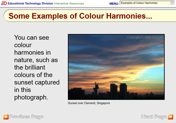 Principles of Art and Design: Colour Harmony Gameplay