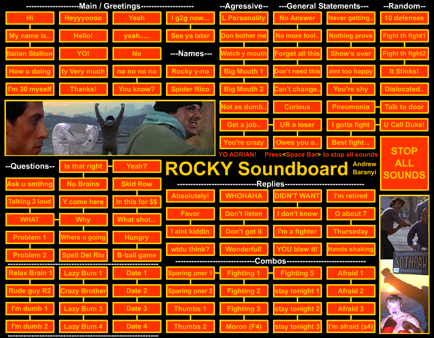 Rocky Balboa Soundboard - Play Online on Flash Museum 🕹️