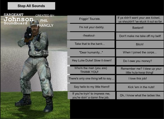Sargeant Johnson Soundboard Gameplay