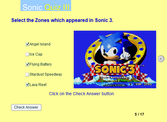 Sonic Quiz III - Play Online on Flash Museum 🕹️