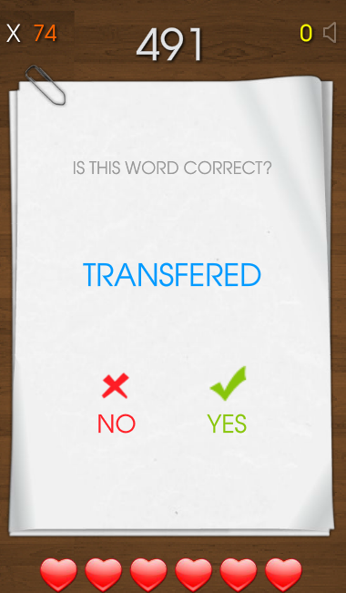 Spelling Test Gameplay