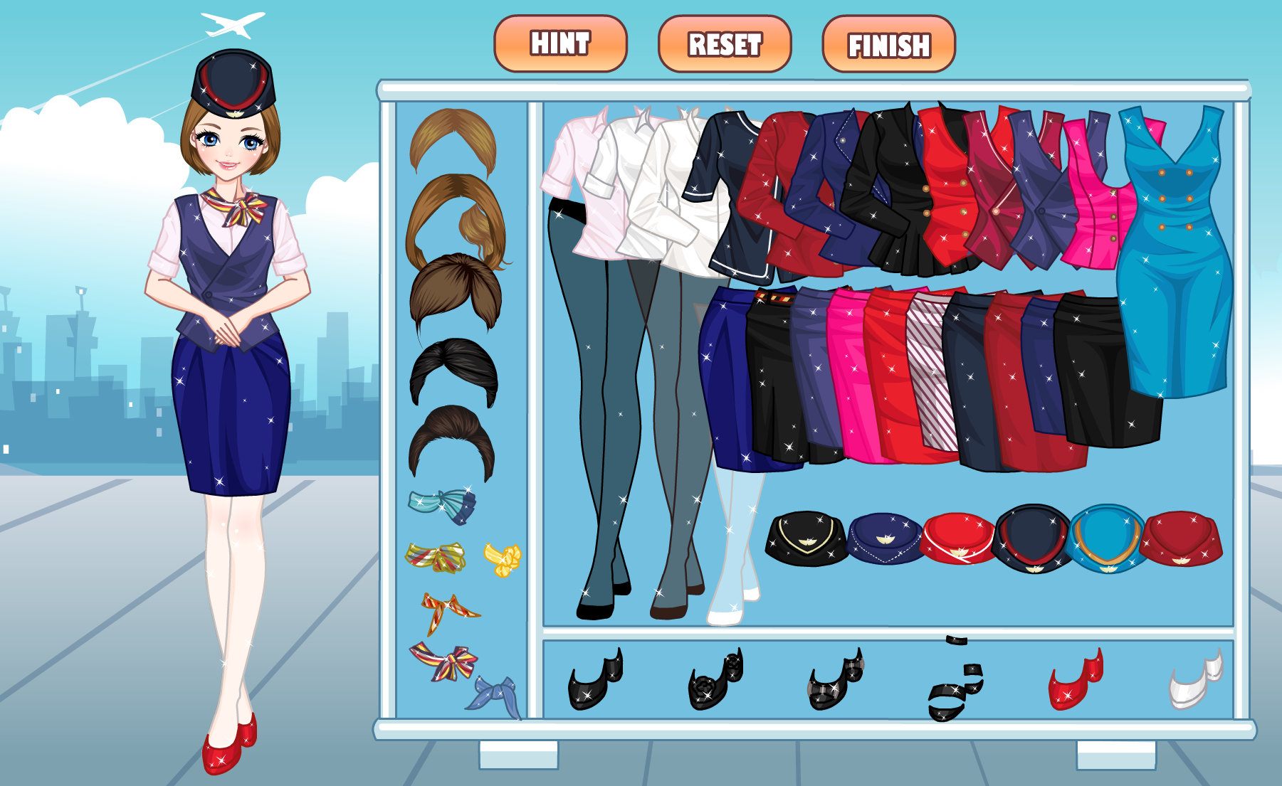Stewardess Dress Up Game Gameplay