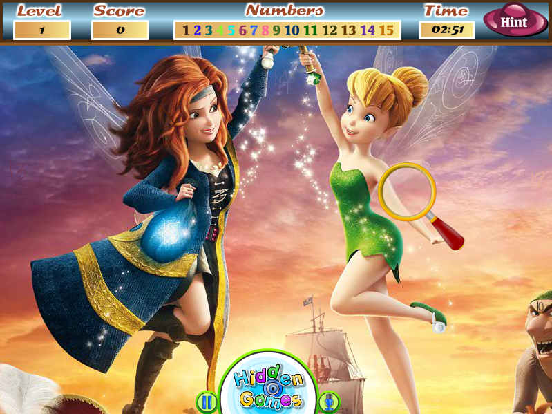 The Pirate Fairy - Hidden Numbers Gameplay