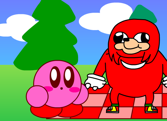 Uganda Knuckles Meet Kirby 3 Gameplay