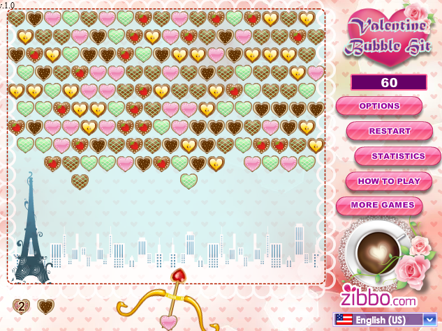Valentine Bubble Hit_Gameplay