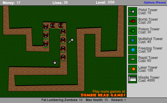 Zombie Tower Defense 4 Gameplay