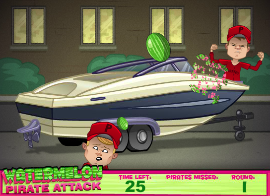 iCarly: Watermelon Pirate Attack - Play Online on Flash Museum 🕹️