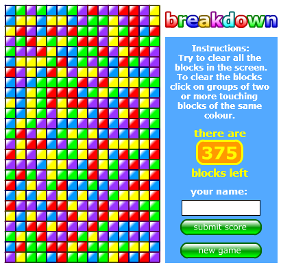 Breakdown - Play Online on Flash Museum 🕹️