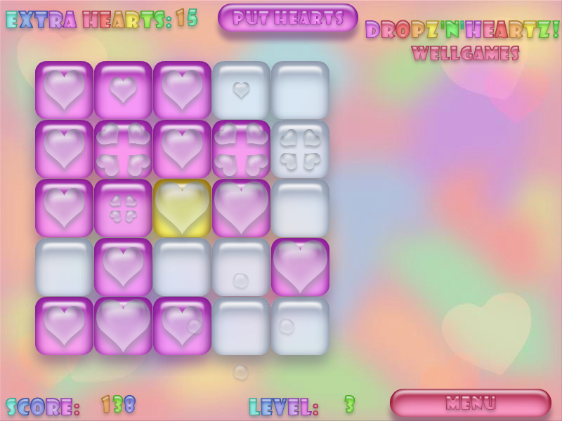Dropz'N'Heartz Gameplay