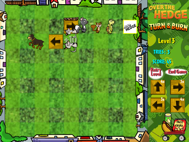 Over the Hedge: Turn & Burn Gameplay