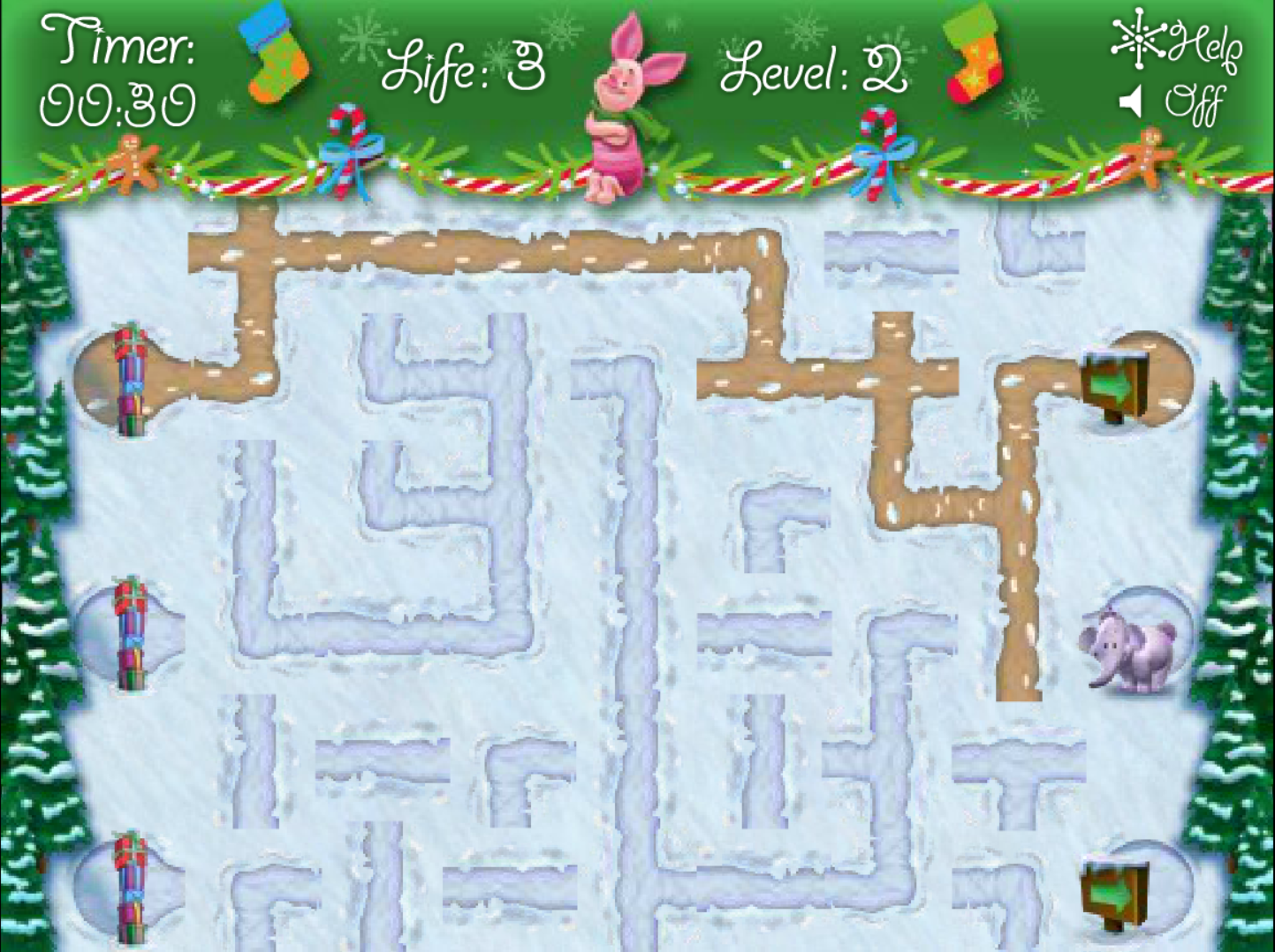 Piglet's Holiday Party Dash Gameplay