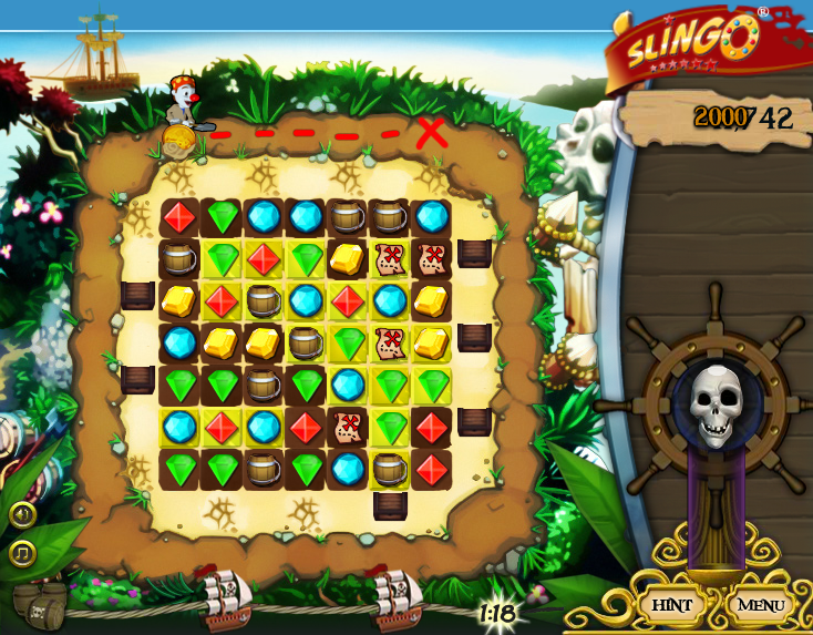Slingo Treasure Match Gameplay