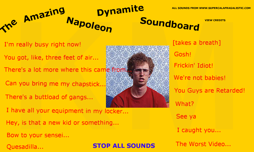 The Amazing Napoleon Dynamite Soundboard Gameplay